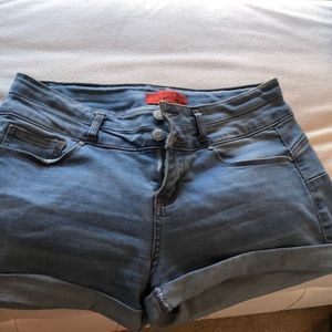 High- rise jean shorts